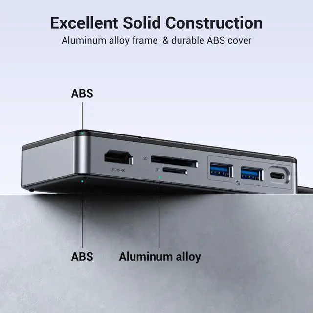 Alt view image 3 of 5 - GiGimundo GM28P M.2 NVMe SSD Docking Station - 10Gbps Multi Ports Portable USB-C Hub, PD100W, HDMI 4K 60Hz, SD Card Reader, M.2 Dock for Laptop Mac, Black