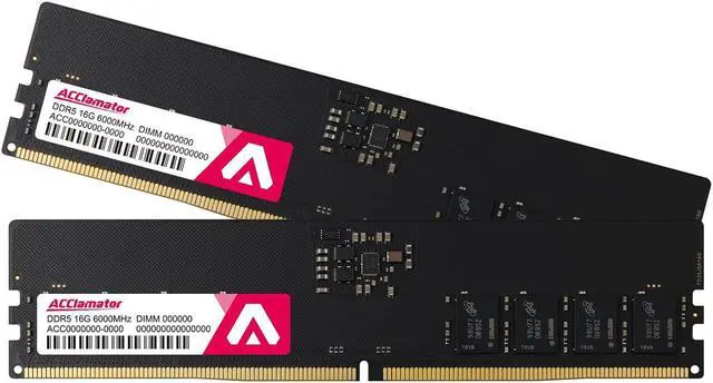 ACClamator DDR5 16GB×2（32GB） 6000MHz DDR5 RAM 32GB (16GB×2) 6000MHz (PC5-48000) CL40 1.35V (XMP3