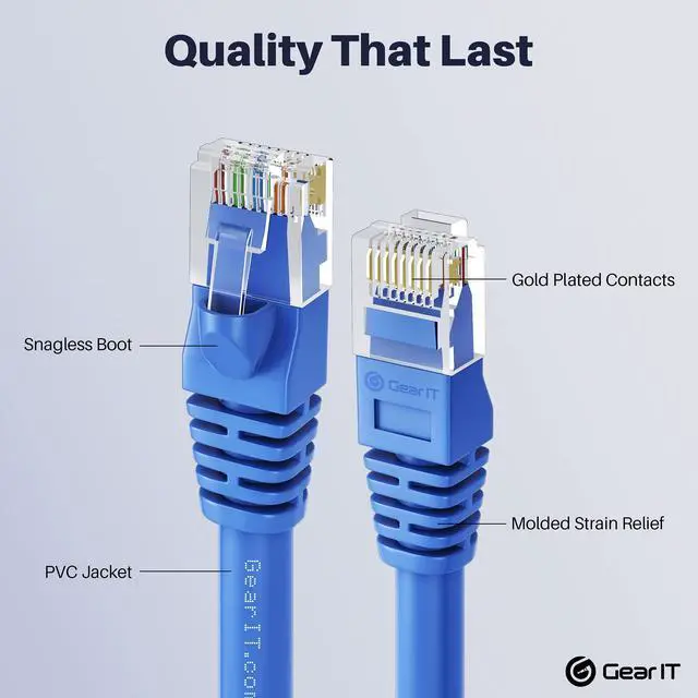 Alt view image 3 of 5 - GEARit 10Pack 5ft Cat6 Ethernet Cable & 150ft Cat6 Cable
