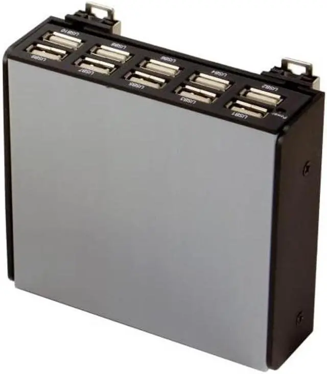 Alt view image 2 of 3 - SEDNA - USB 2.0 10 Port DIN-Rail Mounting Hub, for Industrial Control/Server Cabinet mounting Applic