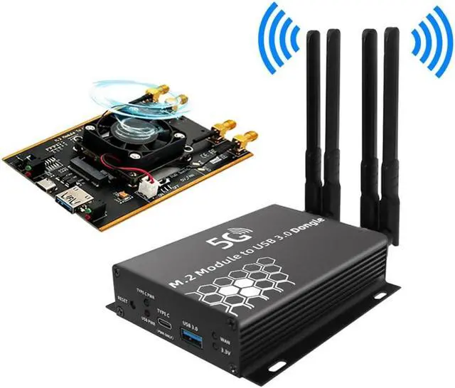 Alt view image 2 of 5 - NGFF(M.2) to USB 3.0 Adapter with Dual SIM Card Slot for 3G/4G/5G Module
