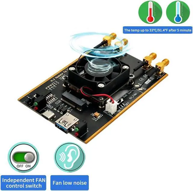 Alt view image 3 of 5 - NGFF(M.2) to USB 3.0 Adapter with Dual SIM Card Slot for 3G/4G/5G Module