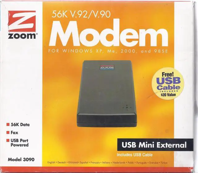 Main image of Zoom 3090-00-00 V.92 / V.44 USB External Controllerless Fax Modem