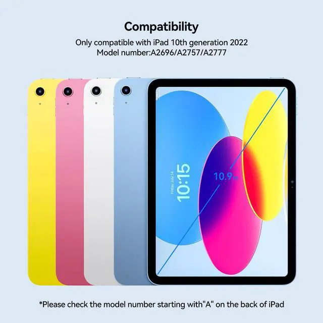 Alt view image 2 of 5 - iPad 10th Generation Keyboard Case: Bluetooth Rechargeable Magic-Style Keyboard Folio with Built-in Trackpad, Backlit Keys, Magnetically Detachable Two-Piece Design for iPad 10th & 11th (A16, 2025)