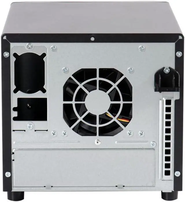 Alt view image 2 of 5 - KCMconmey 4 + 1 Bay DIY NAS Case, 4 x 2.5 / 3.5 Tray + 1 x 2.5 Internal Bay. MB ITX. PSU Flex. Front USB 3.0 8cm Chassis Fan Hot Swap Backplane. Network Attached Storage Private Cloud Enclosure.