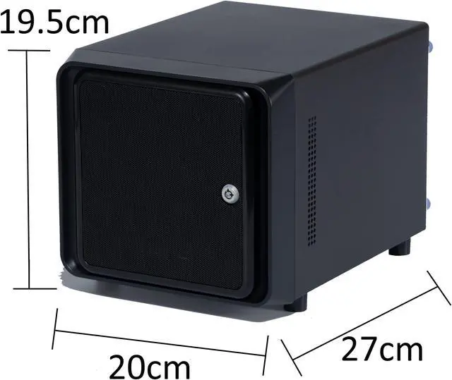 Alt view image 4 of 5 - KCMconmey 4 + 1 Bay DIY NAS Case, 4 x 2.5 / 3.5 Tray + 1 x 2.5 Internal Bay. MB ITX. PSU Flex. Front USB 3.0 8cm Chassis Fan Hot Swap Backplane. Network Attached Storage Private Cloud Enclosure.