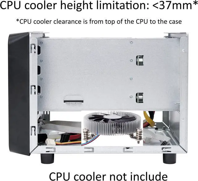 Alt view image 5 of 5 - KCMconmey 4 + 1 Bay DIY NAS Case, 4 x 2.5 / 3.5 Tray + 1 x 2.5 Internal Bay. MB ITX. PSU Flex. Front USB 3.0 8cm Chassis Fan Hot Swap Backplane. Network Attached Storage Private Cloud Enclosure.