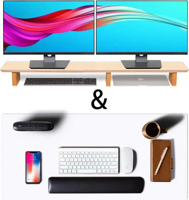 Main image of Leather Desk Pad& Monitor Stand