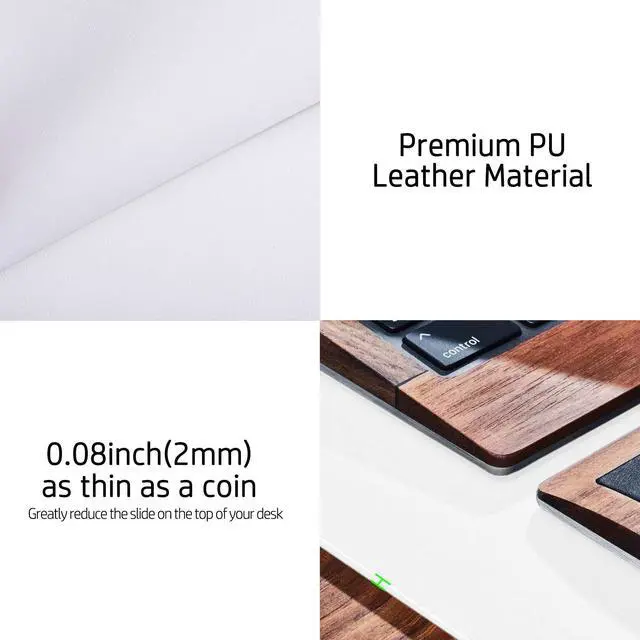 Alt view image 4 of 5 - Leather Desk Pad& Monitor Stand