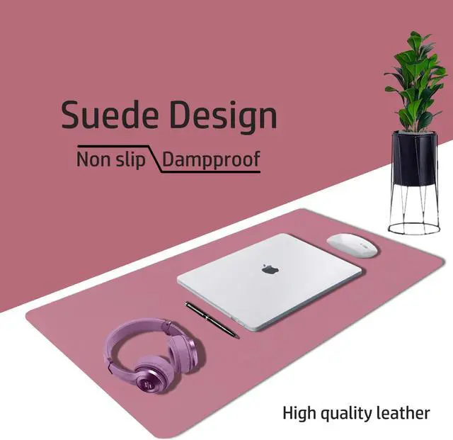 Alt view image 3 of 5 - Leather Desk Pad& Monitor Stand