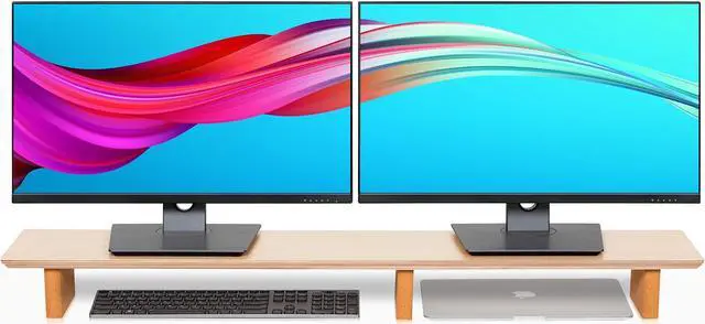 Alt view image 5 of 5 - Leather Desk Pad& Monitor Stand
