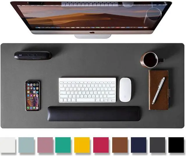Alt view image 2 of 5 - Leather Desk Pad& Monitor Stand