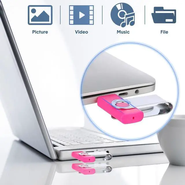 Alt view image 4 of 5 - Aoriher 50 Pack 2GB Flash Drives Bulk USB 2.0 Gig Stick USB Flash Memory Storage Device with Lanyard Set Swivel Thumb Gig Stick for Data Storage Backup Transport Migration, Mixed 10 Color