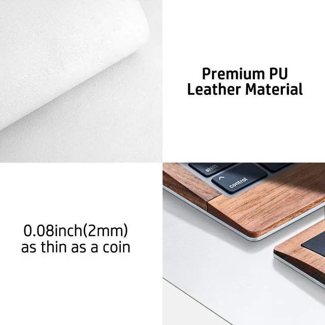 Alt view image 3 of 5 - Leather Desk Pad& Monitor Stand