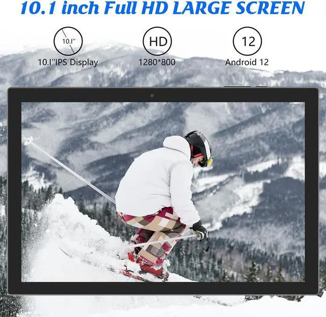 Alt view image 5 of 5 - 10 inch Tablet with Keyboard 2 in 1 Tablet Android 14 Tablets Include Case Mouse Stylus 6000mAh battery 8GB+64GB Support 1TB Expandable 10.1" Tableta, 2MP+8MP Dual Camera WiFi-6 Bluetooth 5.0 Tab