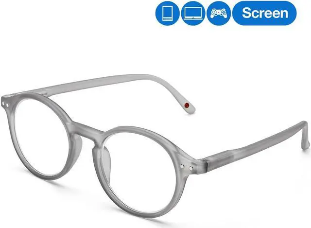 Alt view image 2 of 5 - B + D Blue Light Bloking Reader Glasses Loop Readers Grey Color Without Magnification