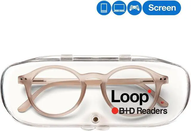 Alt view image 3 of 5 - B + D Blue Light Bloking Reader Glasses Loop Readers PC soft touch Nude Color - +2.00