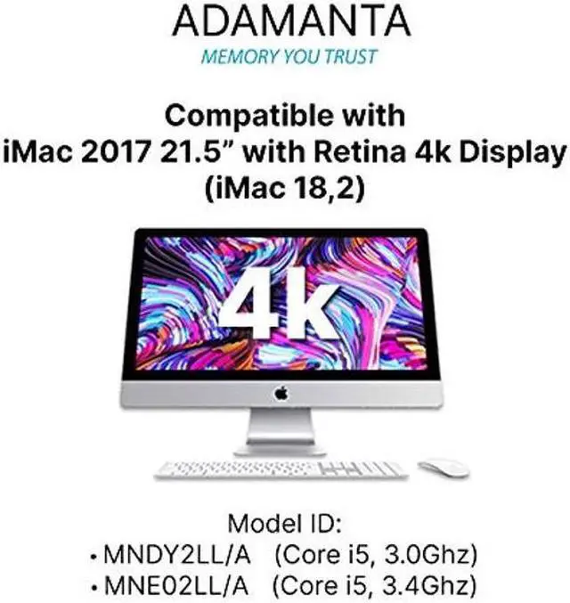 Alt view image 4 of 4 - Adamanta 32GB (2x16GB) Memory Upgrade Compatible for 2017 Apple iMac 27 Retina 5K Display & iMac 21.5 Retina 4k Display DDR4 2400MHz PC4-19200 SODIMM 2Rx8 CL17 1.2v Dual Rank RAM DRAM