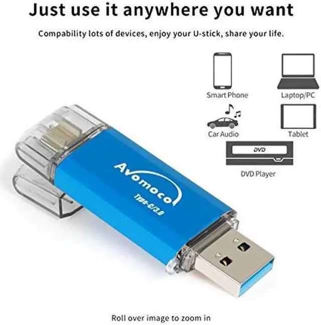 Alt view image 2 of 5 - AVOMOCO USB 3.1 512GB Type C Dual High Speed Photo Backup Stick for Cell Phones with USB C Port,Tablet,Photo Memory Drive for Galaxy,LG,Google,Moto..