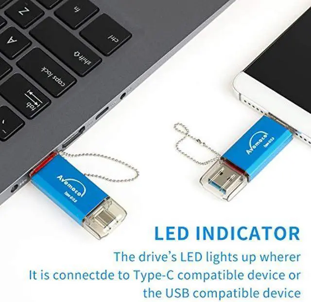 Alt view image 5 of 5 - AVOMOCO USB 3.1 512GB Type C Dual High Speed Photo Backup Stick for Cell Phones with USB C Port,Tablet,Photo Memory Drive for Galaxy,LG,Google,Moto..
