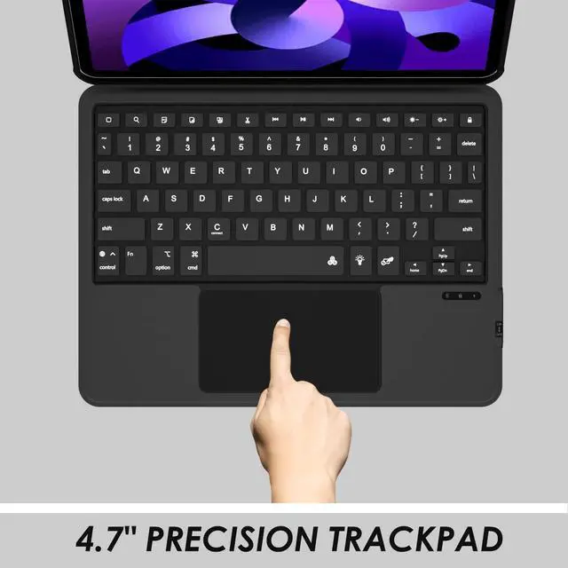 Alt view image 5 of 5 - baaaq Keyboard case Compatible for iPad Air 11 inch (M2) 2024,iPad Pro 11 inch (4th/3rd/2nd/1st Gen),10.9" iPad Air 5/4, Magnetic Detachable Kickstand case with Bluetooth Backlit Trackpad Keyboard