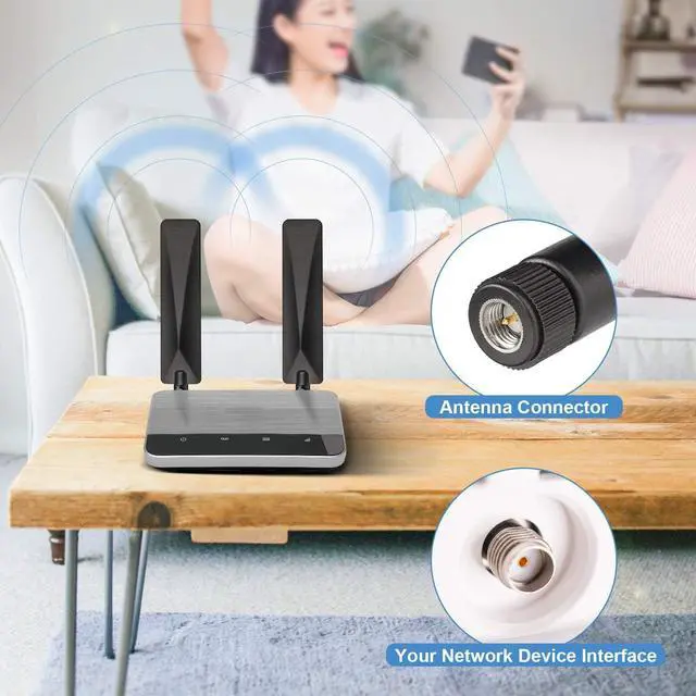 Alt view image 3 of 5 - Bingfu 4G LTE Antenna 9dBi SMA Male Cellular Antenna (10-Pack) Compatible with 4G LTE Wireless CPE Router Hotspot Cellular Gateway Industrial IoT Router Trail Game Camera Outdoor Security Camera