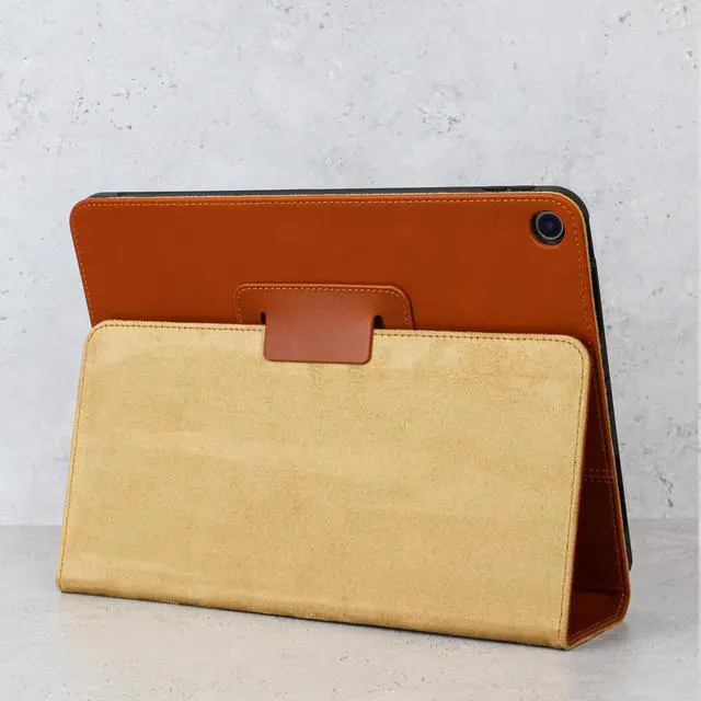 Alt view image 5 of 5 - Casemade Real Leather Case Compatible with iPad 10.2 7th/8th/9th Gen (2019/2020/2021) - Full-Grain Leather Cover, Auto Sleep/Wake, Dual Stand Position (Tan)