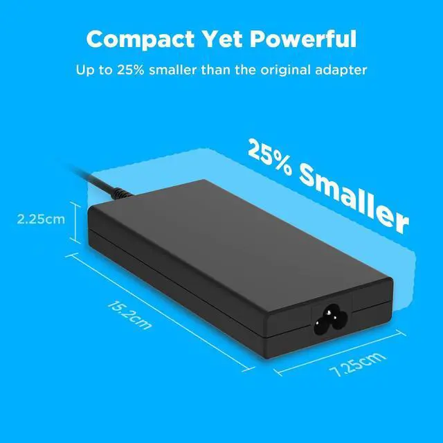 Alt view image 5 of 5 - Innergie T18 (180G) 180W 150W Universal Gaming Laptop Charger Power Adapter for Acer ASUS ROG HP Lenovo MSI 100-240V AC Input 19.5V 9.23A DC Output Power Supply Made by Delta Electronics