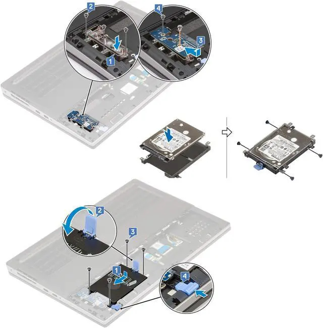 Alt view image 2 of 5 - Deal4GO M.2 SSD to 2.5 SATA HDD Board w/ Caddy Carrier 9DYY7 CK36K F07VM replacemnet for Dell Precision 7730 7740