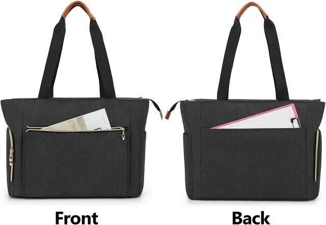 Alt view image 3 of 5 - CURMIO Teacher Tote Bag for Women, Portable Teacher Work Bag with Padded Sleeve and Compartments for Laptop