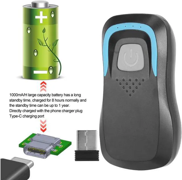 Alt view image 2 of 5 - RFID ID/IC Card Reader Bluetooth Card Reader Code Scanner 13.56M/125Khz Frequency for Windows/iOS/Android Bluetooth Devices(IC-Black)
