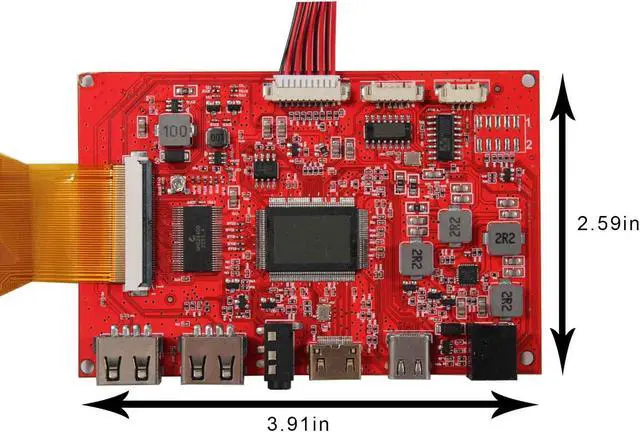 Alt view image 4 of 4 - FanyiTek 10.1" 1024x600 IPS LCD Screen 50 pins and Type C USB Controller Board,for DIY RPI Monitor/Sub Display Using