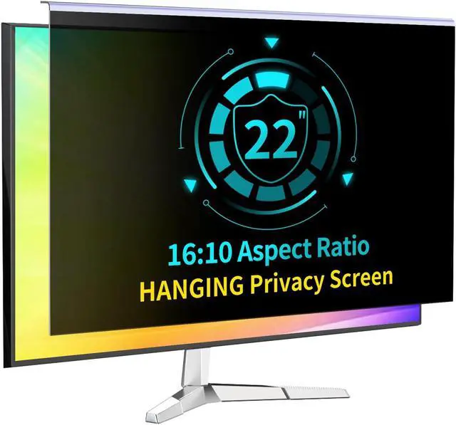 Main image of DEJIMAX 22 Inch Computer Privacy Screen for 16:10 Computer Monitor, Anti-Blue Light Monitor Privacy Screen Fliter, Anti-UV Computer Screen Privacy Shield, Hanging Type