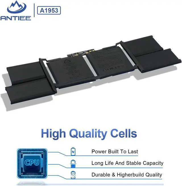 Alt view image 2 of 5 - ANTIEE A1953 A1990 Battery Replacement for MacBook Pro 15" Mid 2018 2019 EMC 3215 EMC 3359 Touch Bar MV902LL/A MV912LL/A MV922LL/A MV932LL/A MV942LL/A MV952LL/A MV962LL/A MV972LL/A MV902B/A MR962LL/A