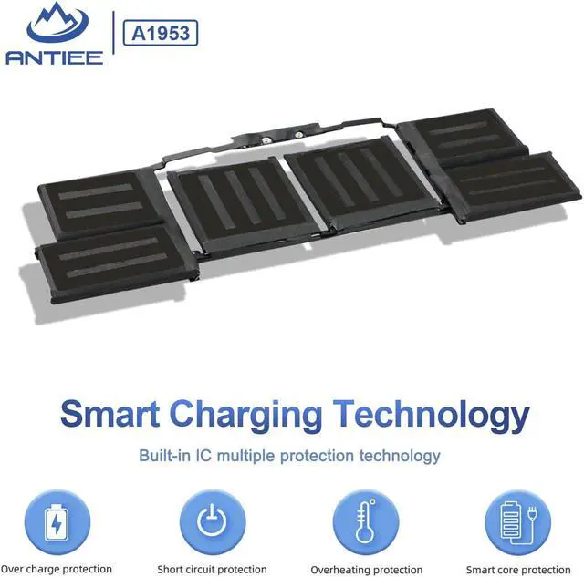 Alt view image 3 of 5 - ANTIEE A1953 A1990 Battery Replacement for MacBook Pro 15" Mid 2018 2019 EMC 3215 EMC 3359 Touch Bar MV902LL/A MV912LL/A MV922LL/A MV932LL/A MV942LL/A MV952LL/A MV962LL/A MV972LL/A MV902B/A MR962LL/A