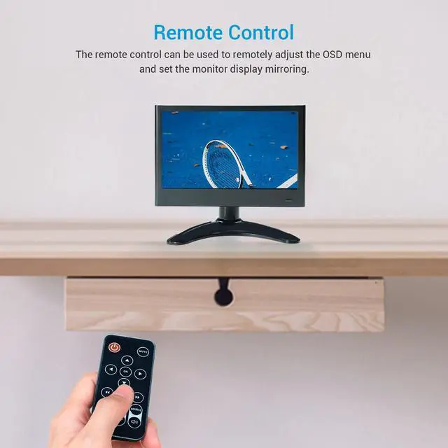 Alt view image 4 of 5 - ELECROW Small Monitor 7 Inch Mini Monitor LCD Screen 1024x600 Compatible with PC Laptop CCTV Gaming Console