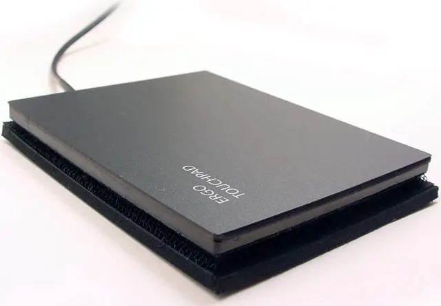 Alt view image 2 of 5 - Extra Large Ergo Touchpad ETP001ELTP Wired USB - Black - Low Profile - Easy Attach with Included Hook & Loop or Separate Tabletop Foam Pad, 3.8 x 3 Inch Dimension