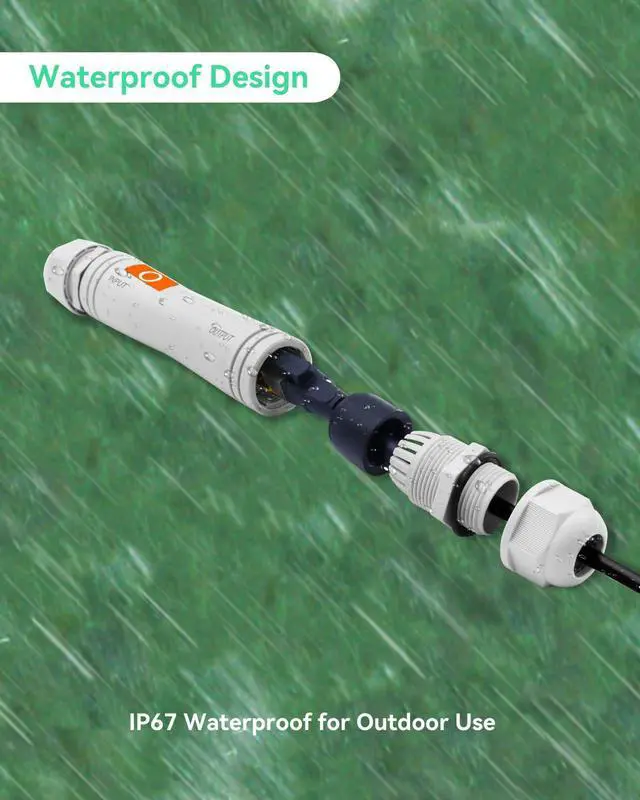 Alt view image 2 of 5 - LINOVISION Long Distance Outdoor PoE Extender, Max 2600ft Power and Data Transmission Over Cat5E/Cat6 IEEE 802.3af/at Waterproof PoE Extender, PoE Repeater for IP Cameras, VoIP Phone (2 Pack)