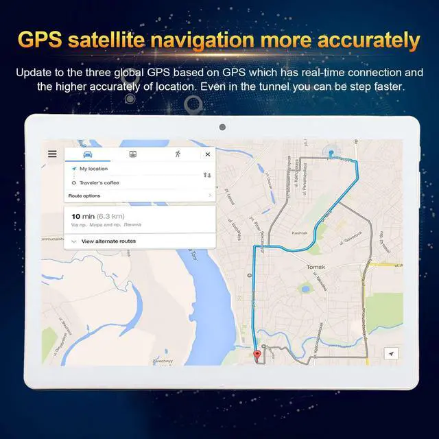 Alt view image 5 of 5 - Luqeeg 10 inch Tablet - 1080P Full HD Kids Edition Tablet, Android 11, Dual SIM, Octa Core CPU, 3GB & 32GB, 3G Network,, GPS, Bluetooth, 4000mAh Fast Charging Battery(Gold)