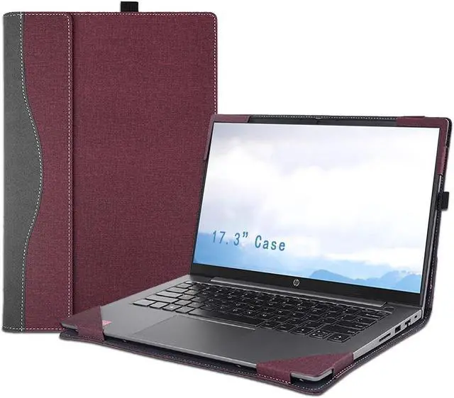 Main image of Laptop Cover Case for 17.3 inch Hp Laptop 17s-cu 17-cn cp&Hp Envy 17t / Hp 470 G8 G9 G10 Protective Sleeve Bag with Pen Holder and Heat Dissipation Hole (Wine red)
