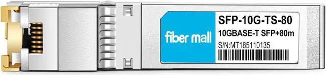 Alt view image 5 of 5 - 10G SFP+ RJ45 80m for Compatible MikroTik S+RJ8010 10GBASE-T SFP+ RJ45 80m Cat6a/7 Mini-GBIC 10gb copper R-J45 Transceiver Module