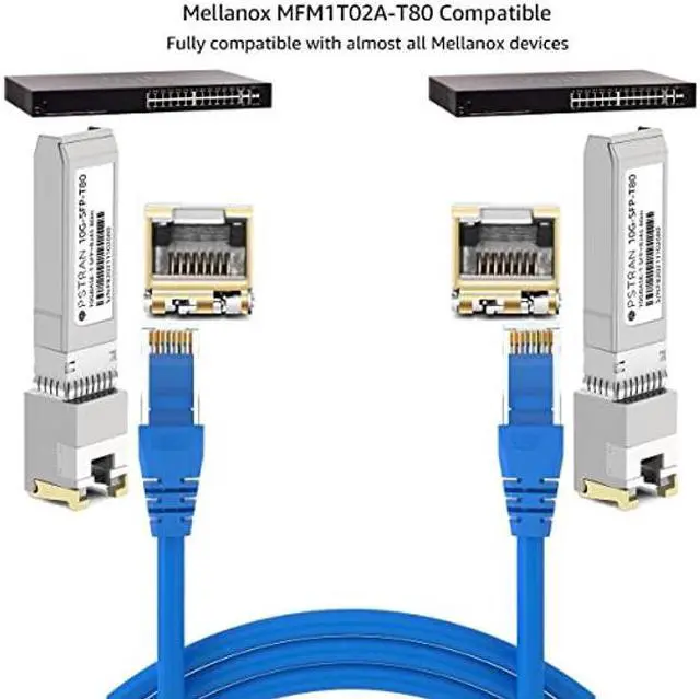 Alt view image 4 of 5 - OPSTRAN 10GBASE-T SFP+ to RJ45 Copper Transceiver Module Compatible with Mellanox MFM1T02A-T80 10G SFP+ 80m Cat6a/7