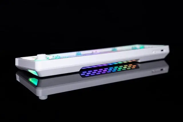 Alt view image 5 of 5 - GK GAMAKAY LK67 65% RGB Modular DIY Mechanical Keyboard, 67 Keys Hot Swappable 3pin/5pin Switch, Programmable Triple Mode Bluetooth 5.0/USB-C Wired/2.4GHz Wireless Customized Keyboard Kit (White)