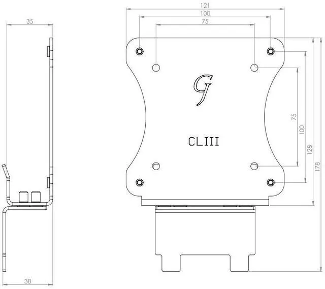 Alt view image 4 of 5 - Gladiator Joe Monitor VESA Adapter Arm/Mount Compatible with Samsung M8 (LS32BM80PUNXGO,LS32BM80GUNXGO,LS32BM80BUNXGO,LS32BM801UNXGO)