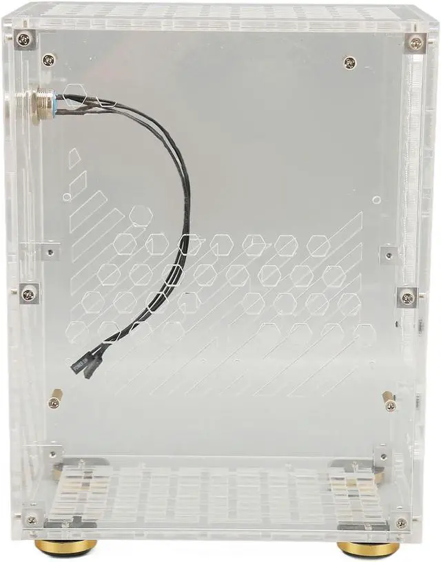 Main image of GOWENIC Clear Acrylic Panel Mini ITX Case, 4.3L Capacity 360° Cooling Easy Installation PC Case for Mini ITX Motherboard (Transparent)