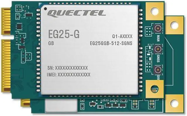 Main image of Generic Quectel EG25-G Mini PCIe | 4G/LTE Cat 4 Module | Cellular Modem | IoT/M2M-optimized