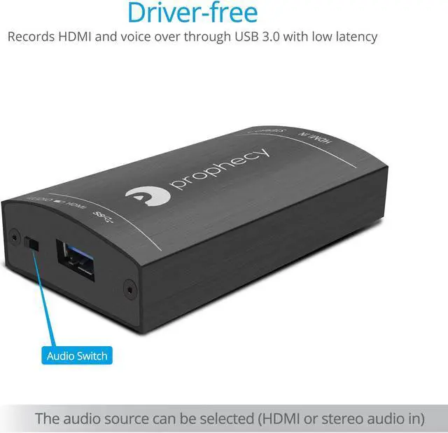 Alt view image 3 of 5 - gofanco Prophecy USB 3.0 HDMI Video Capture Device with Audio  Capture, Stream, Share Gameplay - 1080p @60Hz, Low Latency for Xbox Series, PS4, Nintendo Game Consoles, Game Capture, TAA Compliant