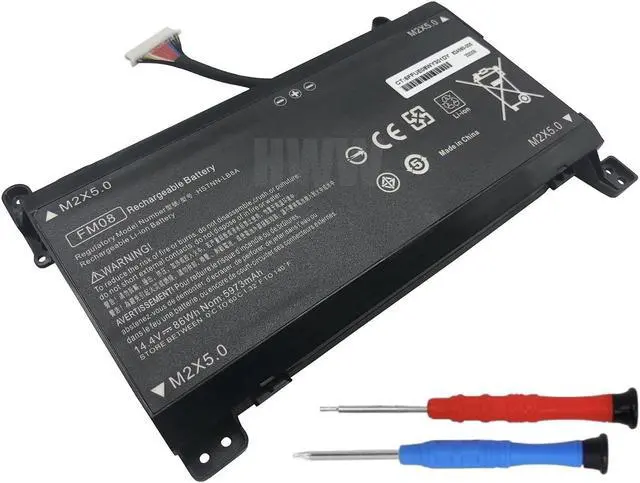 Main image of HWW 16 Cables 14.4V 86Wh 5973mAh FM08 Battery Compatible with HP Omen 17-AN013TX 17-AN014TX 17-AN014NG 17-an008ur HSTNN-LB8A HSTNN-LB8B 922753-421 922977-855 TPN-Q195 Series