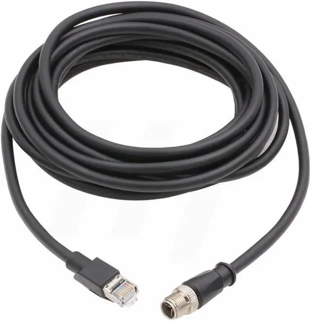 Alt view image 4 of 5 - HangTon Camera Sensor Network Ethernet M12 8 Pin X Coded to RJ45 Cat 6A High Speed Gigabit Cable for Cognex Basler Industrial Application 32.8ft