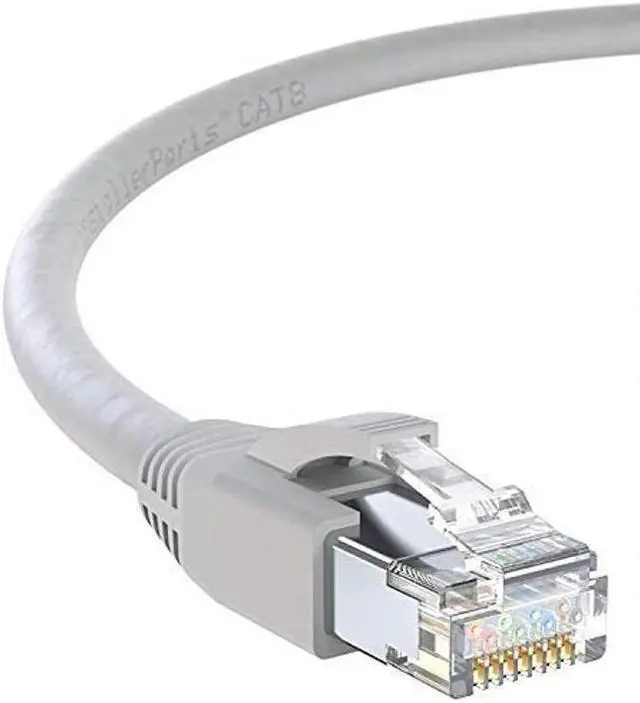 Main image of InstallerParts Ethernet Cable CAT8 Cable 50 FT - Gray - Professional Series - 40Gigabit/Sec Network/High Speed Internet Cable for Router, Modem,Gaming/2000 MHZ, 24AWG